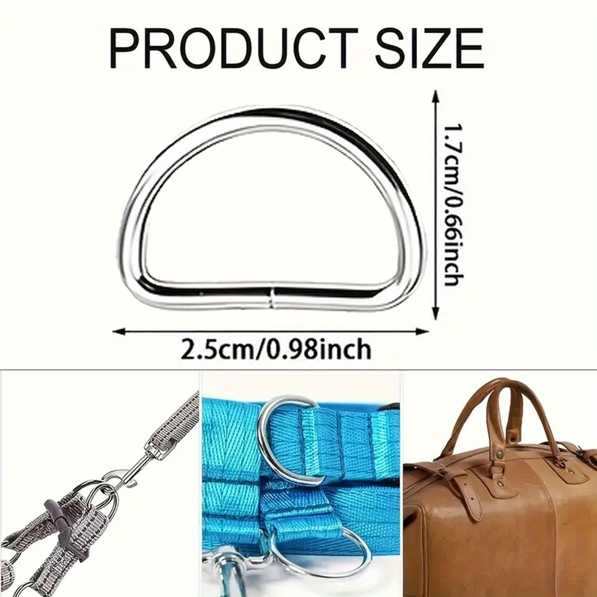 30/60/100Pcs D-ring buckle sta - D Ring Strap recensione e prezzo