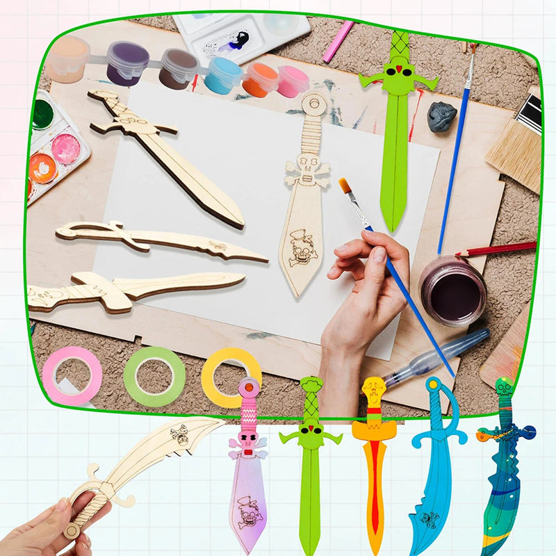 Wooden DIY Drawing Pirate Wood - Cosplay Prop Painting recensione e prezzo