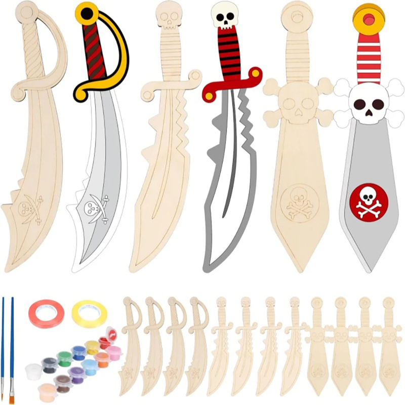 Wooden DIY Drawing Pirate Wood - Cosplay Prop Painting recensione e prezzo