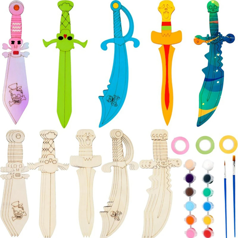 Wooden DIY Drawing Pirate Wood - Cosplay Prop Painting recensione e prezzo