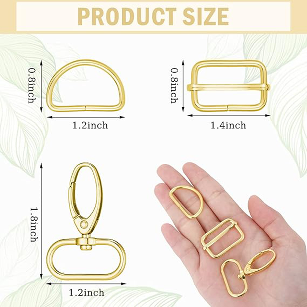 10/30sets Bag Making Hardware  - D Ring Strap recensione e prezzo
