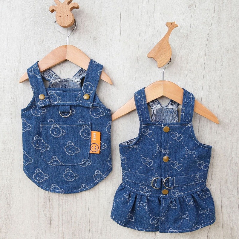 Denim Dog Dress Harness Puppy  - D Ring Strap recensione e prezzo