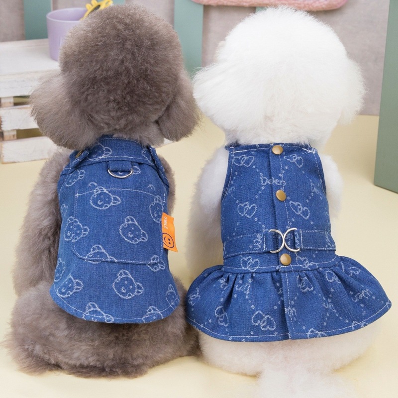 Denim Dog Dress Harness Puppy  - D Ring Strap recensione e prezzo