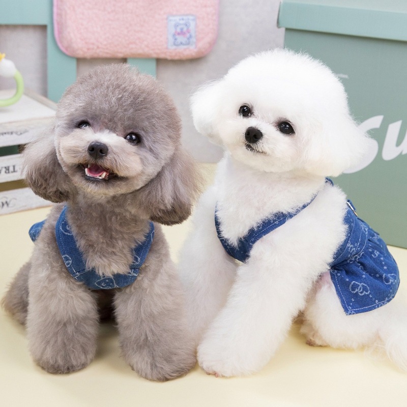 Denim Dog Dress Harness Puppy  - D Ring Strap recensione e prezzo