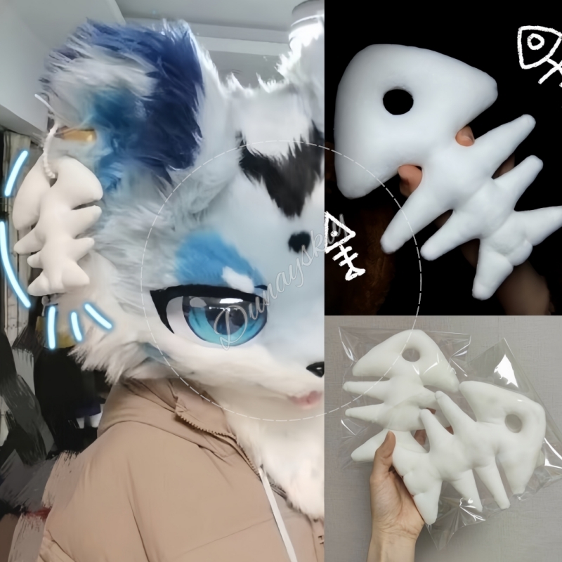 Plush Fishbone Keychain For Fu - Fishbones Cosplay Prop recensione e prezzo