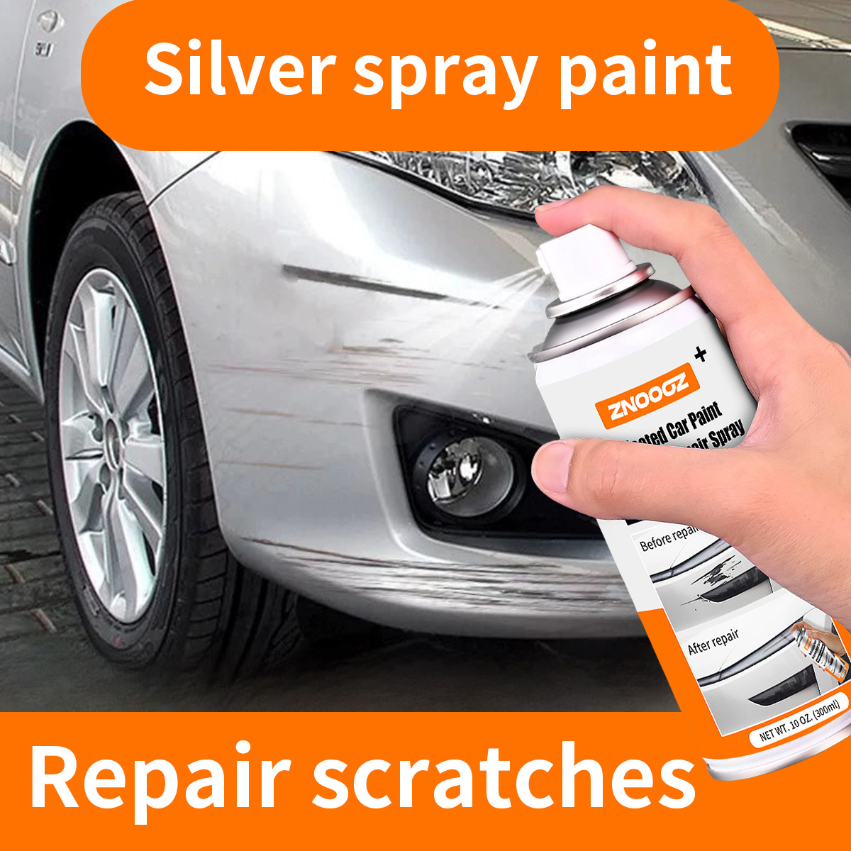 Silver Car Scratch Repair Spra - Metallic Spray Paint recensione e prezzo