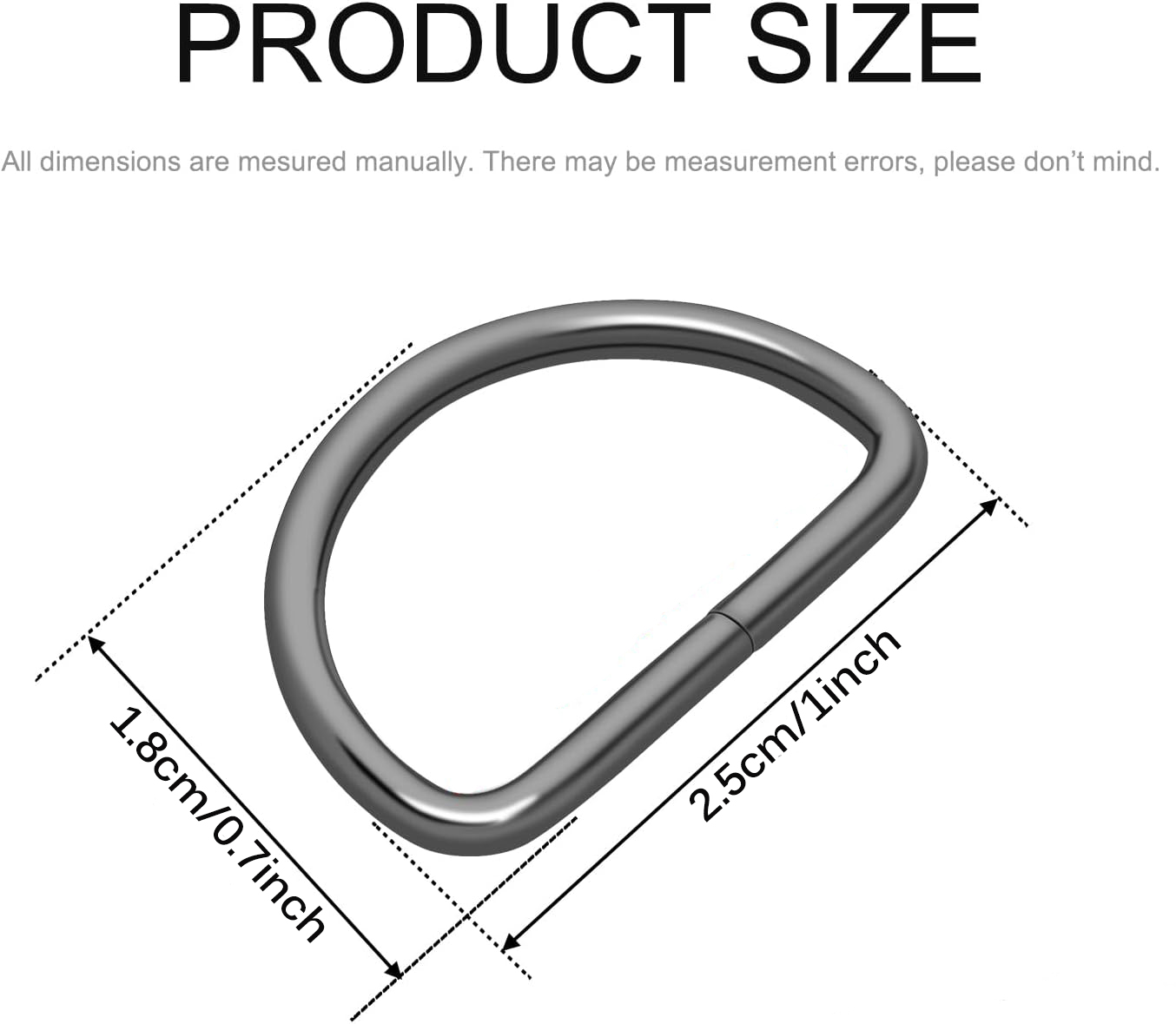 30/60/100Pcs D-Shaped Ring Met - D Ring Strap recensione e prezzo