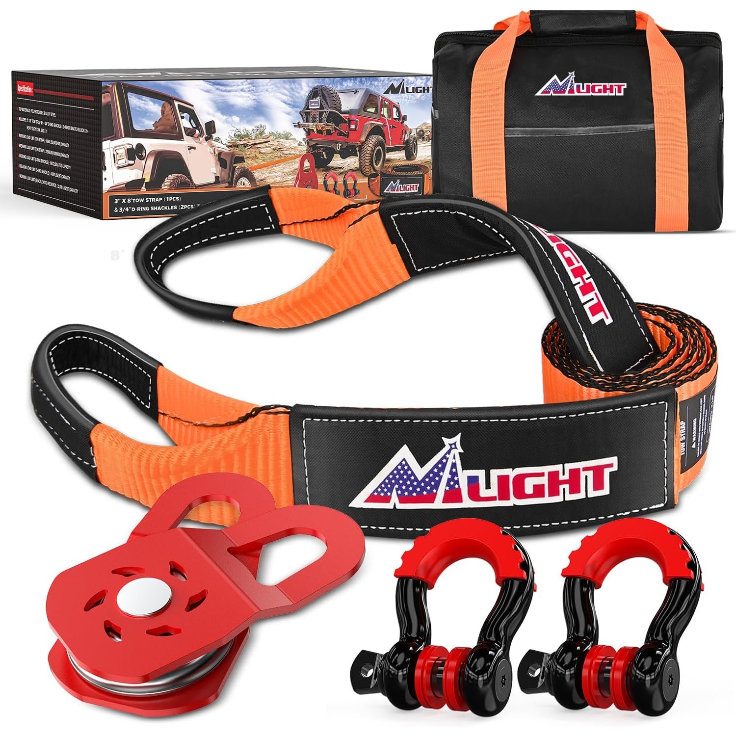 Nilight Offroad Recovery Kit 3 - D Ring Strap recensione e prezzo