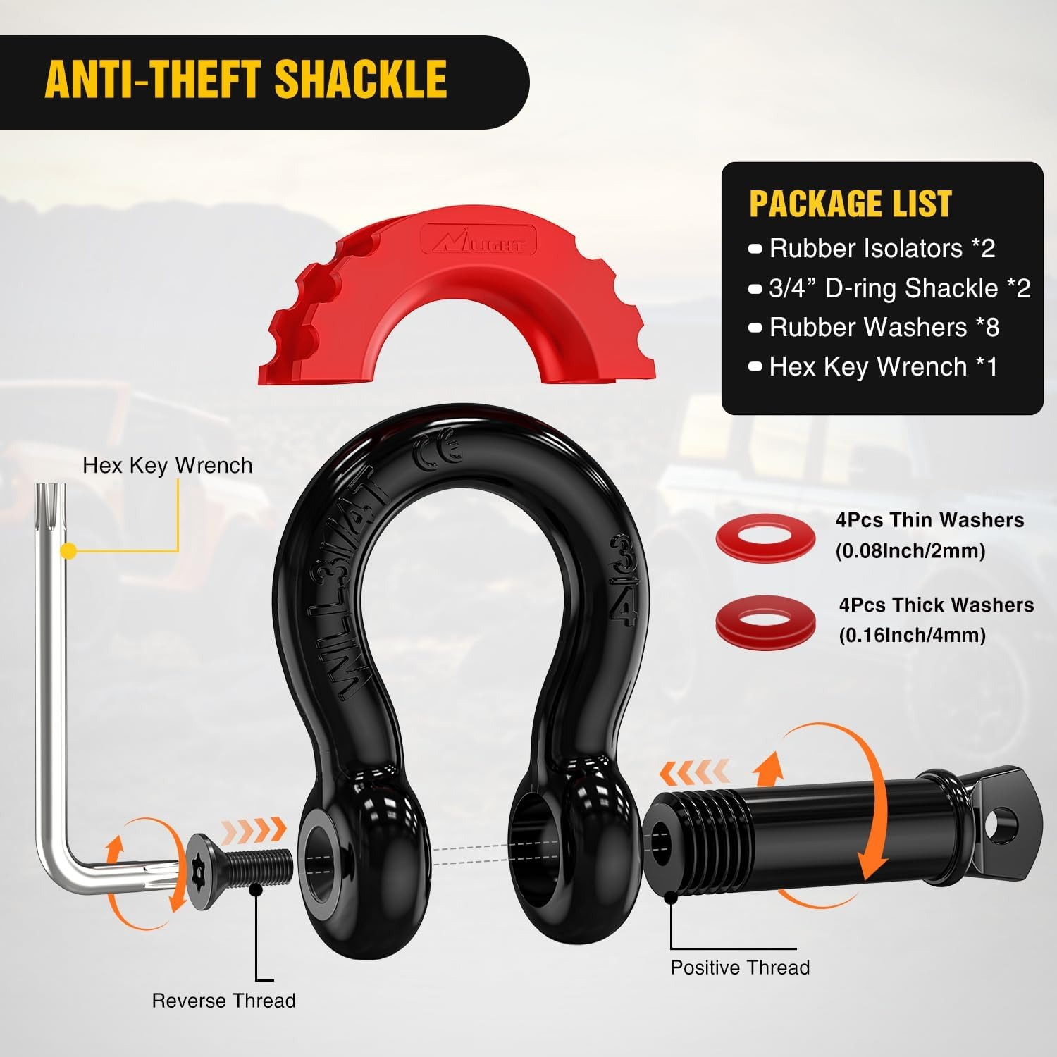 Nilight Offroad Recovery Kit 3 - D Ring Strap recensione e prezzo