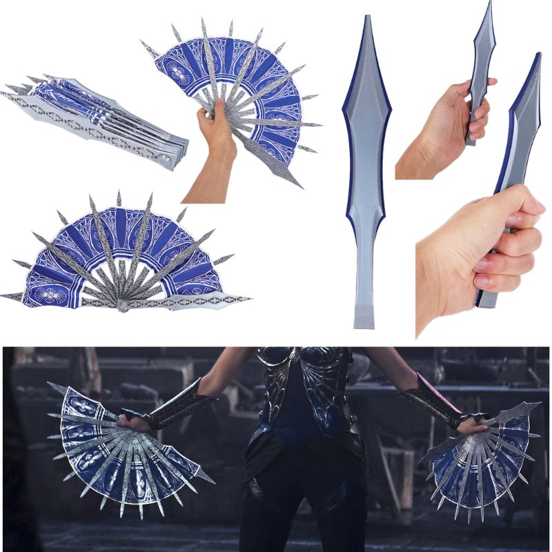 Anime Kitana Cosplay MK Blue H - Cosplay Prop Blueprints recensione e prezzo
